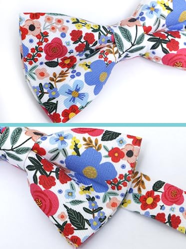 Image of Colorful Fun Pattern Pre-Tied Bow Tie Mens Floral Space Adjustable Bowtie