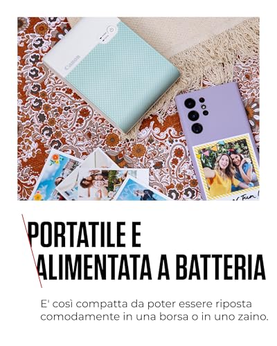 Canon SELPHY Stampante fotografica portatile wireless a colori SQUARE QX10, verde menta - 9