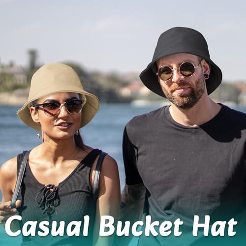 AGLIFEFY Chapéu bucket para mulheres, homens, viagem, pesca, praia, sol, chapéu para uso ao ar livre