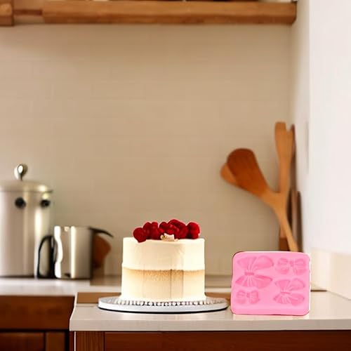 Miniatura 4 de Lazos de jabón con diseño de fondant, moldes de chocolate a prueba de palillos de fácil liberación sin olor, diseño de arco de silicona para