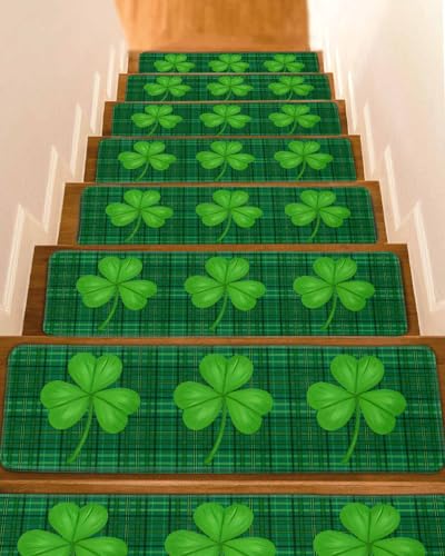 Stair Treads for Wooden Steps 7 Pack - 8"x30",St. Patrick's