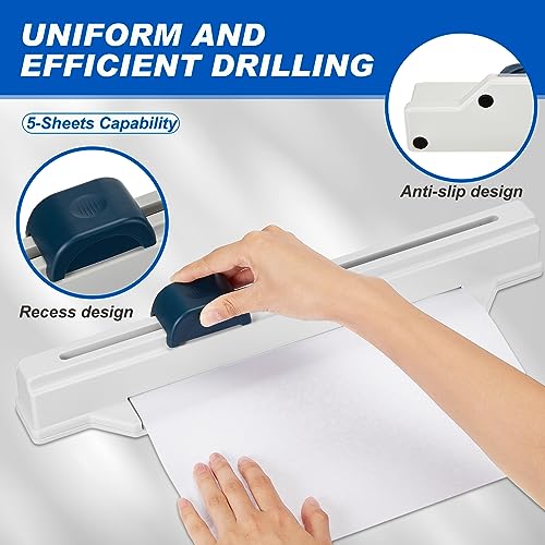 Cholemy Máquina de encadernação em espiral portátil para encadernação de mesa perfurador de mão para
