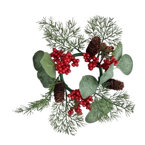 Weihnachtsdeko American Style 31 Luxshiny Künstlicher Weihnachtskranz Mit Roten Beeren Und...