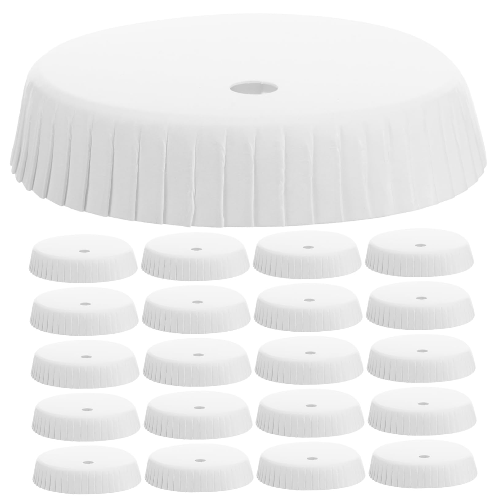 minkissy Paper Cup Lids 100pcs Disposable Cup Covers Lid Drinking Cup Protectors Paper Lids for Tea Juice Water