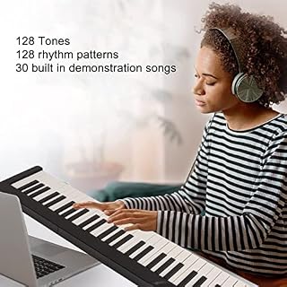 Asixxsix Clavier de Piano Pliable, Clavier de Piano Numérique Pliable Bluetooth MIDI 61 Touches avec Haut-parleurs… - Les Beatles, Paul McCartney, John Lennon, RIngo Starr, George Harrison Asixxsix Clavier de Piano Pliable, Clavier de Piano Numérique Pliable Bluetooth MIDI 61 Touches avec Haut-parleurs… – Image 2