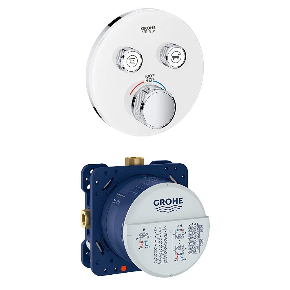 GROHE Grohtherm Smart Control Dual Function Thermostatic Round Trim with Control Module