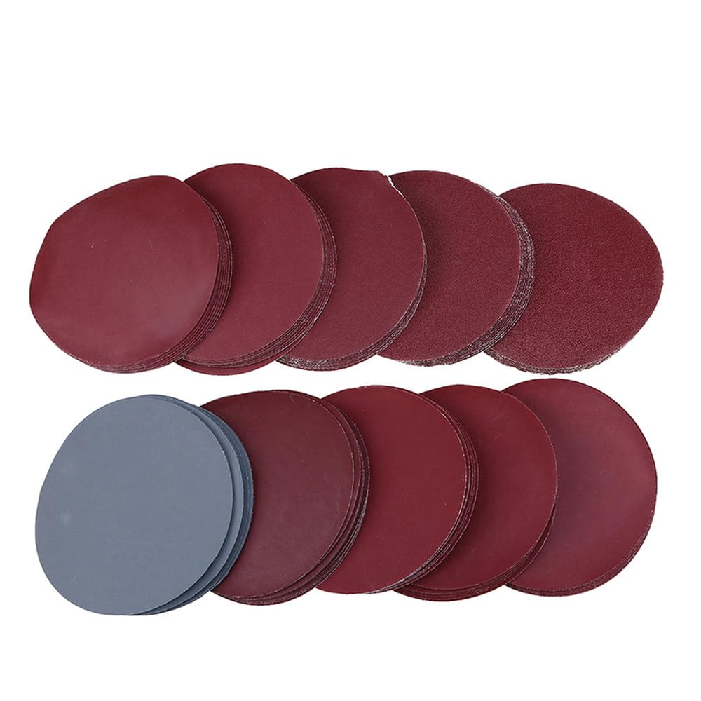 100 Pezzi 50/75 mm Dischi abrasivi Carta vetrata abrasiva Rotonda Grana 800-3000 Nastro abrasivo Carta lucidante tampone smerigliatrice angolare Accessori, 2 Pollici, 10