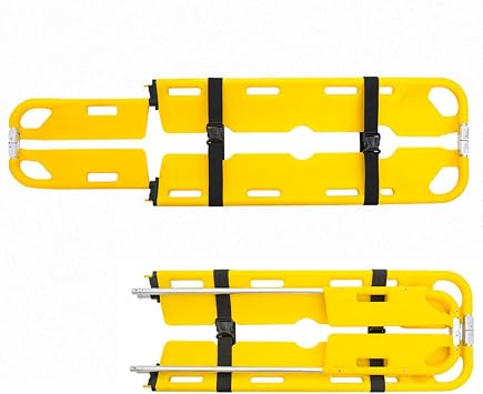 Medical Emergency Stretcher, Plastic Scoop Stretcher, Adjustable Lightweight Aluminum EMS Medical Emergency Stretcher, for Medical Emergency Rescue, Ambulance, Fire Rescue