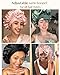 YANIBEST Adjustable Satin Bonnet for Sleeping Women Double Layer Hair Bonnet Reduce Friction Prevent Frizz Natural Curly Hair