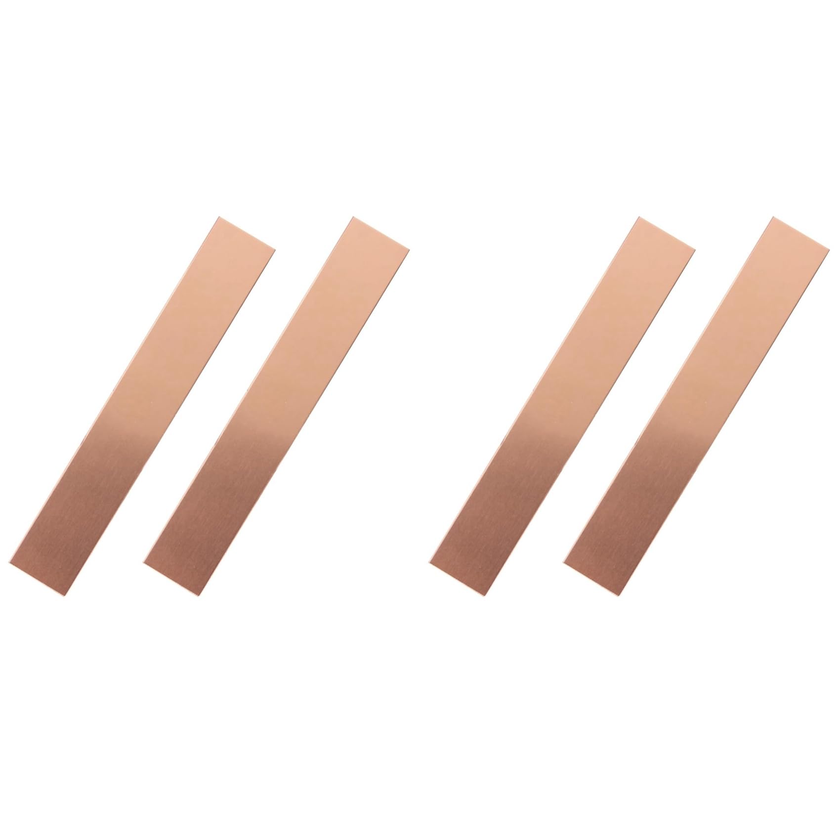 Jnchdghwa As Shown Pure Copper Anode 4 Pcs, 6 X 1 X 0.04 Inch (19 Ga) 99.95% High Purity Copper Electrode Strips Pure Copper Shee