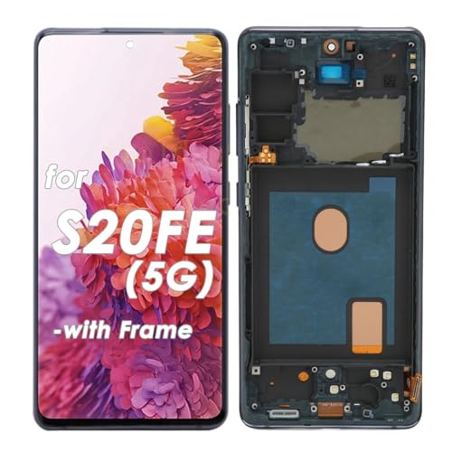 for Galaxy S20 FE 5G Screen Replacement, LCD Display Digitizer Full Assembly with Frame, Phone Screen Replacement Set with Repair Tools for G781B G781U G781B
