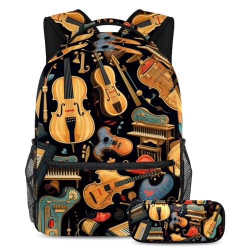 Sac à dos instruments de musique vintage 4 ensemble polyvalent de haute résistance