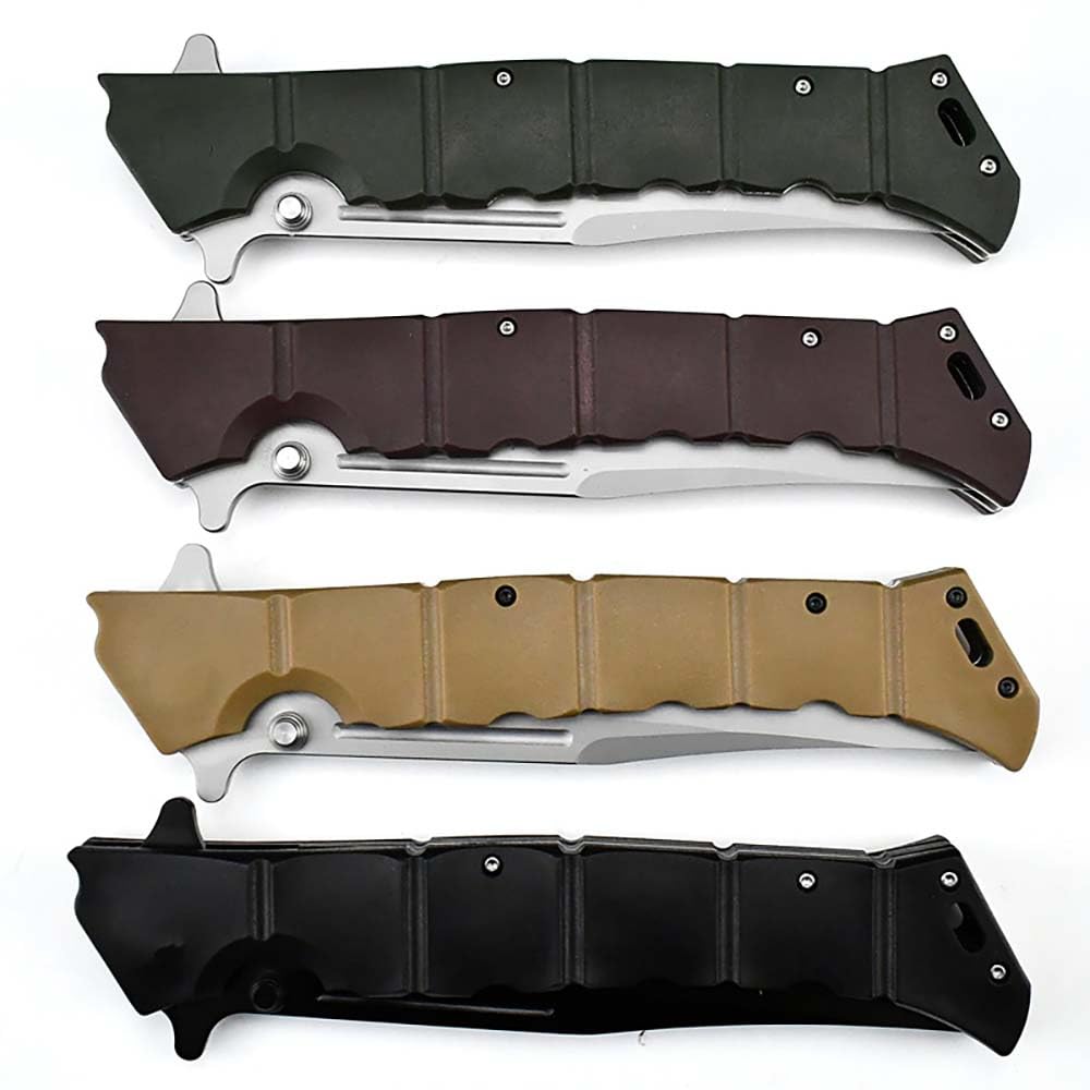 Joa Klappmesser schmal EDC Taschenmesser Scharfe, klappbare G10 Grün, D2 edelstahl klinge, Outdoor messer Jagd einhandmesser, survival neck knife, tragbare Camping messer