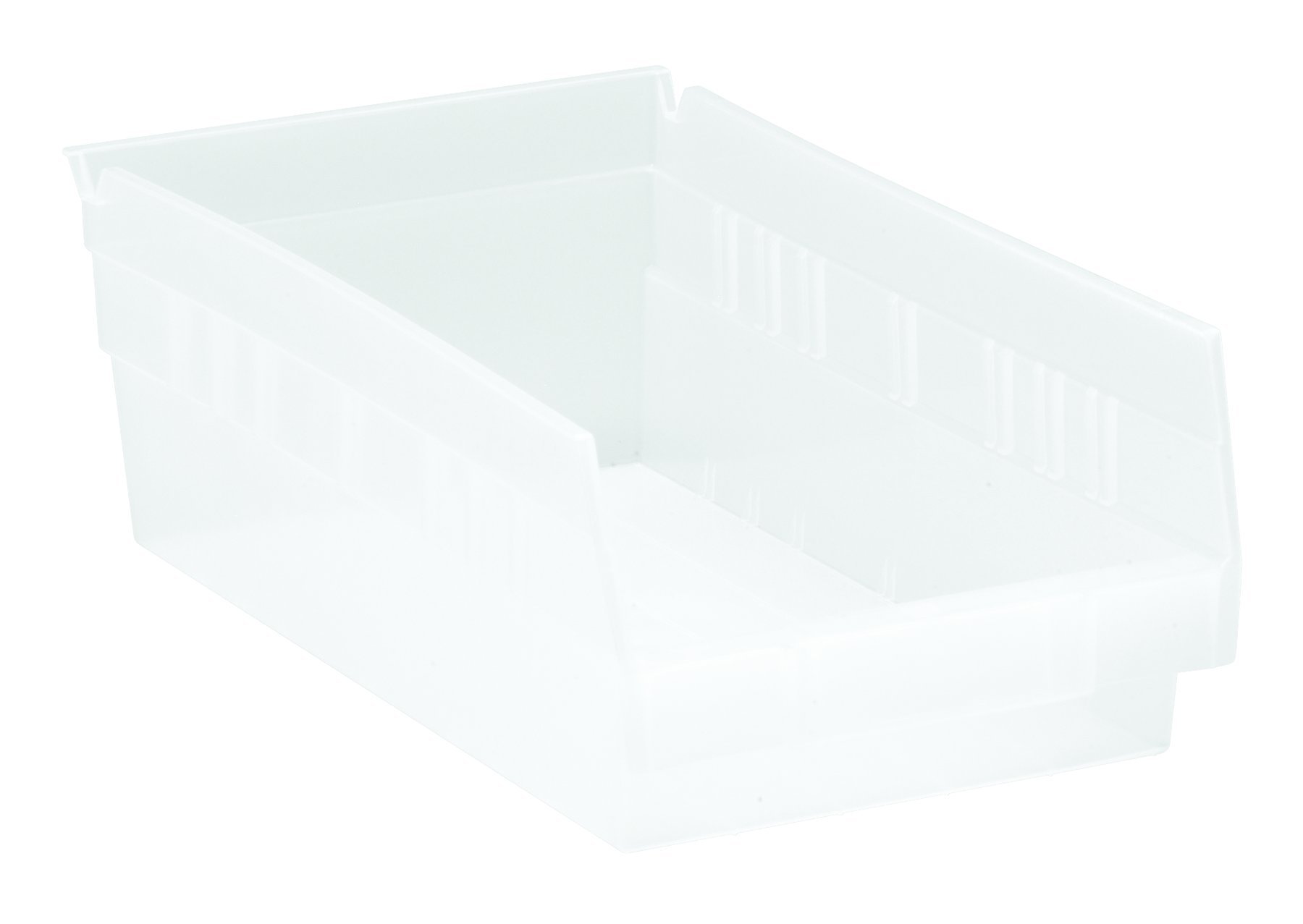 Quantum Storage Systems QSB102CL 30-Pack 4' Hanging Plastic Shelf Bin Storage Containers, 11-5/8' x 6-5/8' x 4', Clear