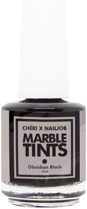 CHERI X NAILJOB - MARBLE TINTS INK 15ML (Obsidian Black)