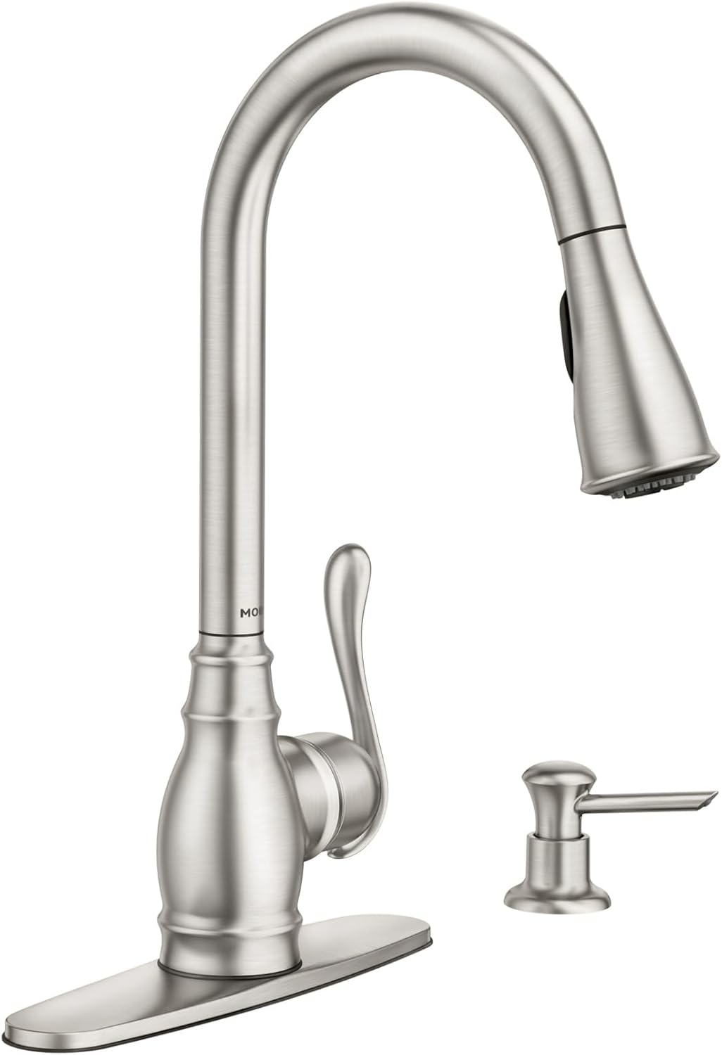 Moen CA87003SRS Anabelle Single Handle Kitchen Faucet with Pullout Sprayer Featuring Power Clean and Reflex, Spot Resist Stainless