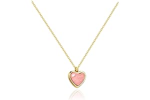 Pink Heart Necklaces for Women