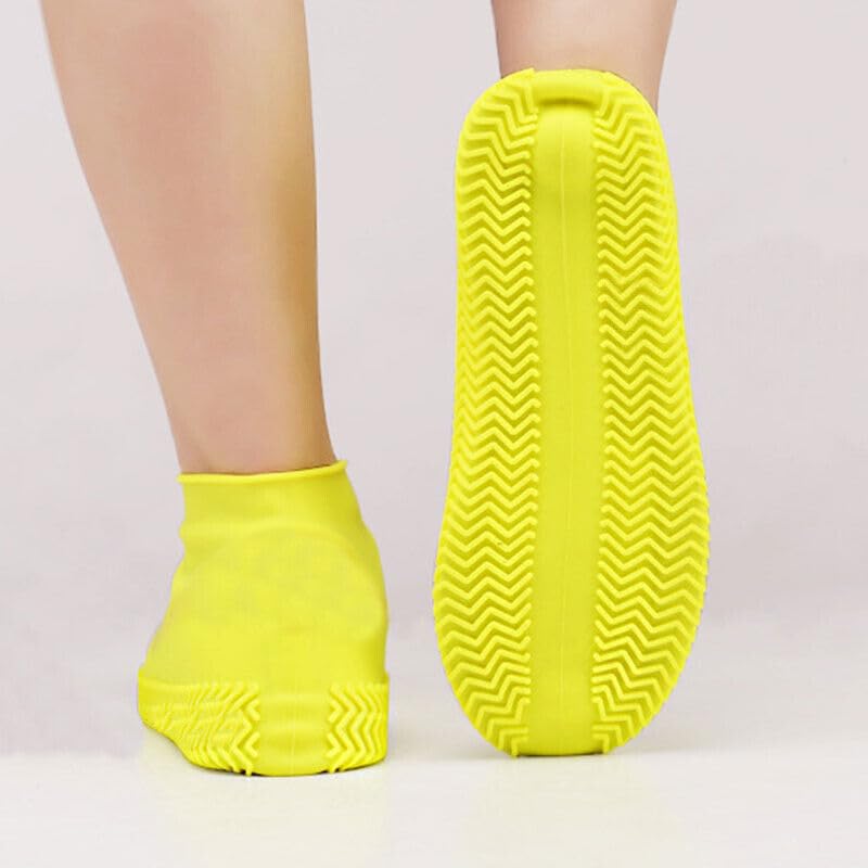 Boolavard Couvre-chaussures imperméables en silicone, couvre-chaussures réutilisables améliorés, bottes de pluie résistantes, protection antidérapante et lavable pour femmes et hommes