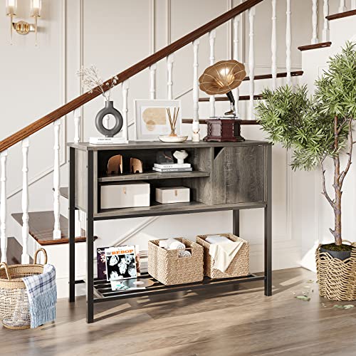 Bestier Coffee Bar With Storage Buffet Cabinet Kitchen Sideboard With Adjustable Shelves Console Table For Kitchen Dinning Room Living Room Hallway Entrance, Gray #TOP3