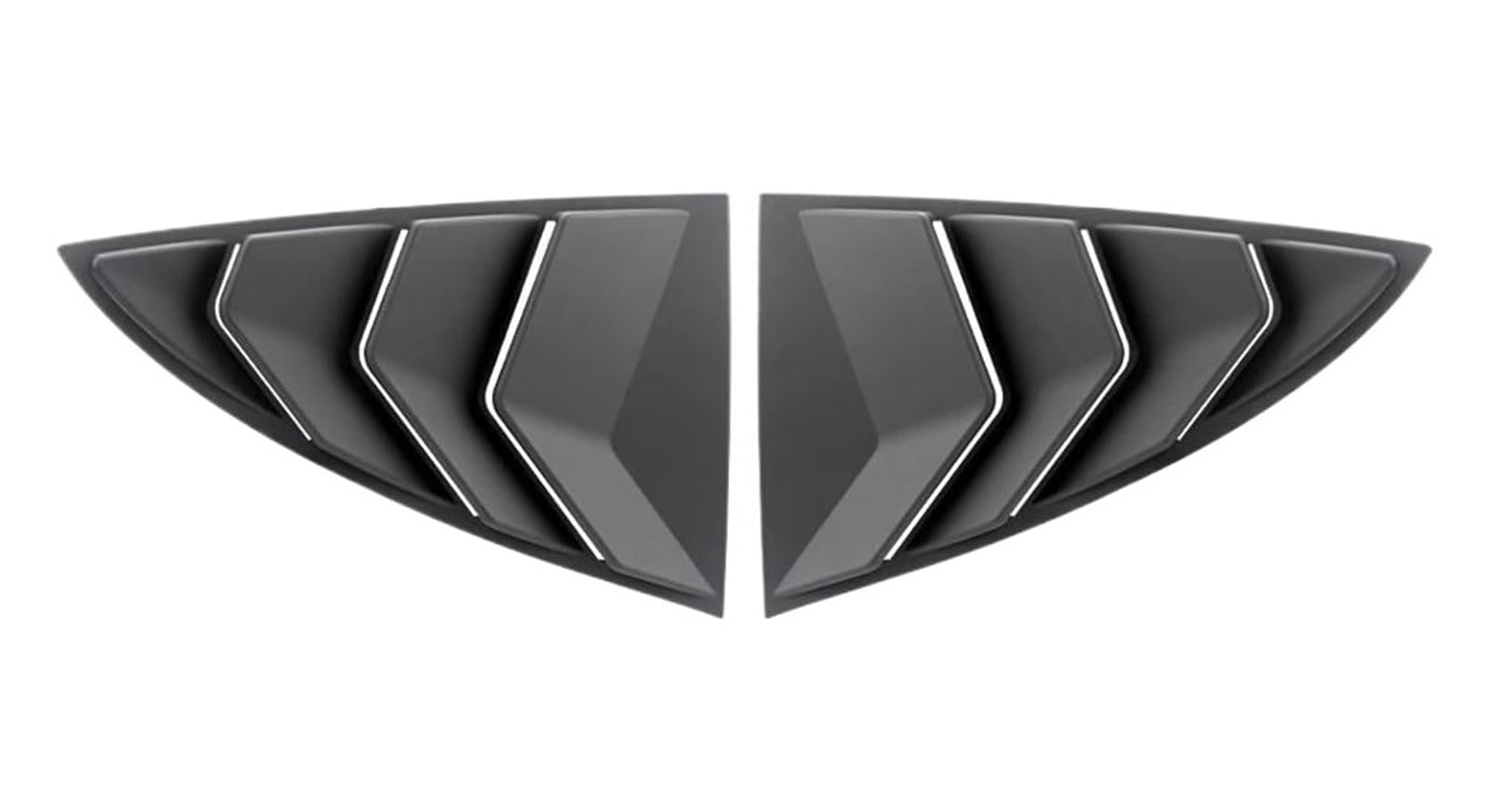 Coche Alerón Ventana Trasera Divisor Para Tesla Para Model 3 Para Highland 2024 ABS Cubierta Persiana Ventana Trasera Coche Embellecedor Ventilación Lateral Triángulo(Matte Black)