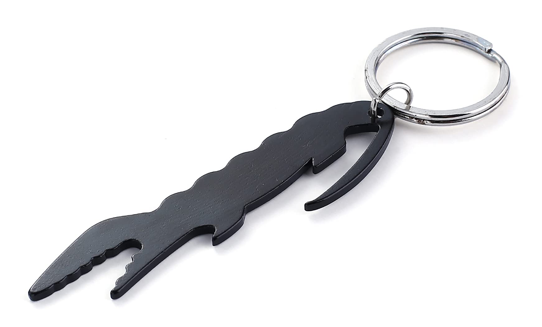 Komonee Crocodile Keyring Bottle Opener Key Chain Metal Croc Alligator Animal Novelty Sea Life Black
