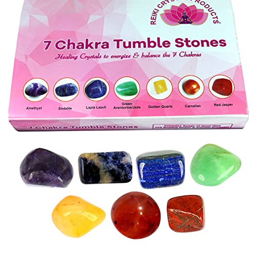 Image of Reiki Crystal Products Certified Natural Crystal Tumble Stone Kit | Multiple Crystal Stone Sets for Meditation, Reiki, Chakra & Spiritual Practices