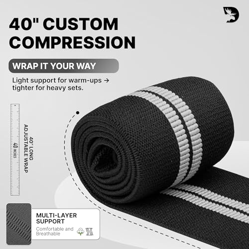 Coderas para levantamiento de pesas de 40 pulgadas DMoose Fitness par ajustable 4