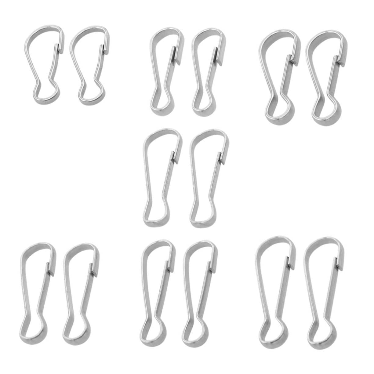 HOODANCOS 30pcs Stainless Steel Lanyard Hooks Pig Snout Clips for Keychains Bags and Outdoor Use Corrosion Resistant High Hardness Snap Hooks