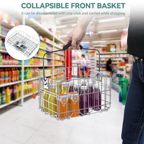 Image of YITAHOME 24 & 26 Inch Adult Tricycle, 1 & 7 Speed 3 Wheel Bikes, Large Seat with Backrest Trike for Adults with Front & Rear Baskets, Cruiser Bike for Seniors Women Men Commute Picnic Outdoor