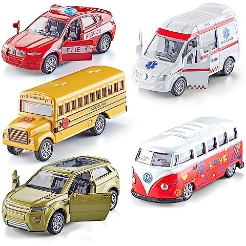 KIDAMI Die-cast Metal Toy Cars Set of 5 Cover