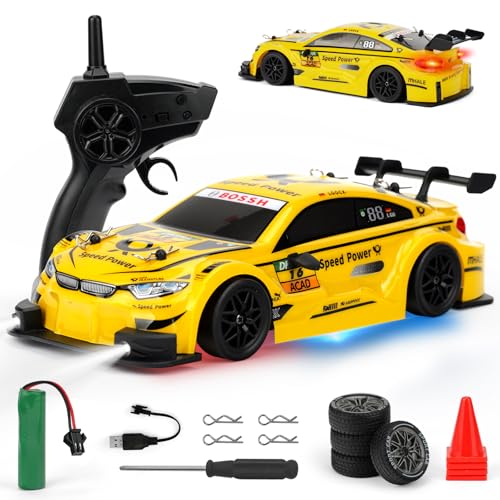 Image of IOMDRWU RC Drift Car, 1:24 Scale Remote Control Drift Cars, 2.4GHz 4WD Drifting Cars, 30km/h High-Speed RC Race Car Vehicle, Racing Sport Toy for Boys Girls Kids