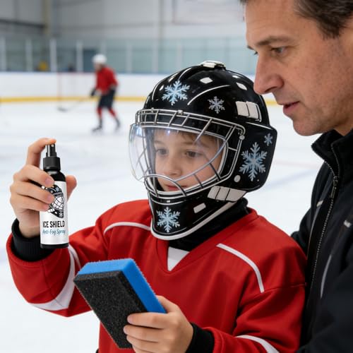 Spray anti-buée hockey stop visière opaque pour athlètes et sportifs