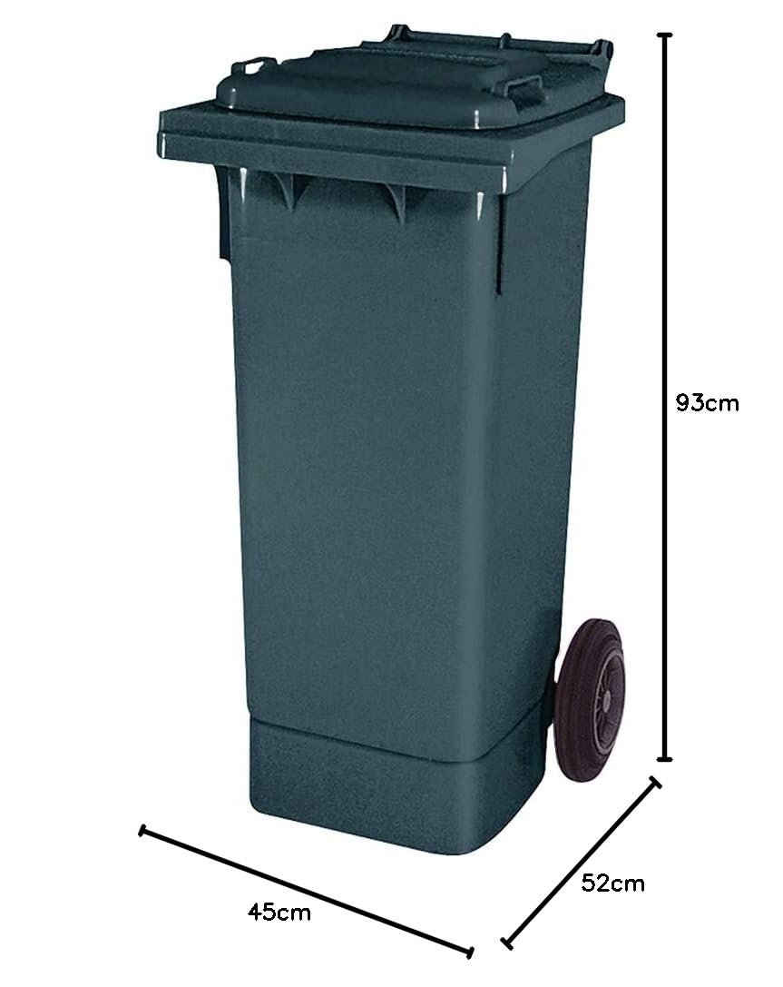 BRB 80 Liter Mülltonne mit Halter für Müllsäcke, inkl. 250 Müllsäcke (grau)