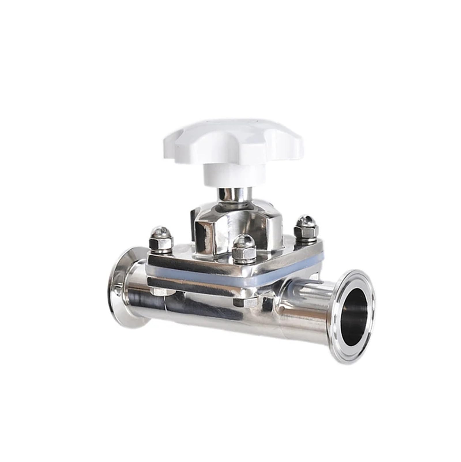 LEOTNNDQ 1/2" 3/4" 1-1/4" 1" 2 Way Stainless Steel Sanitary Diaphragm Valve Tri-Clamp Ferrule(1-1/4")