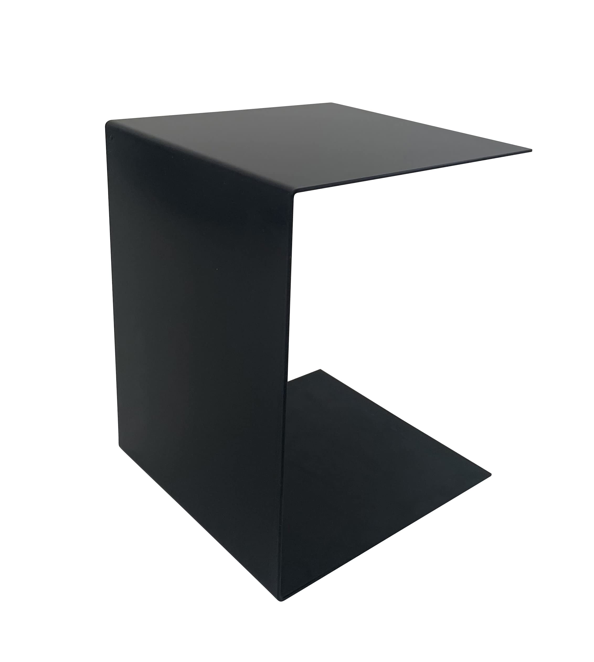 Buchstütze, Mini-Podest, Ablage, Ordnungshelfer | 20,5 x 26 x 20,5 cm | Metall | Schwarz matt RAL 9005 | Made in Germany