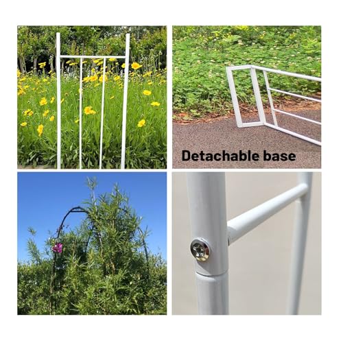 Arche de jardin avec base support métallique plantes grimpantes cour - 6