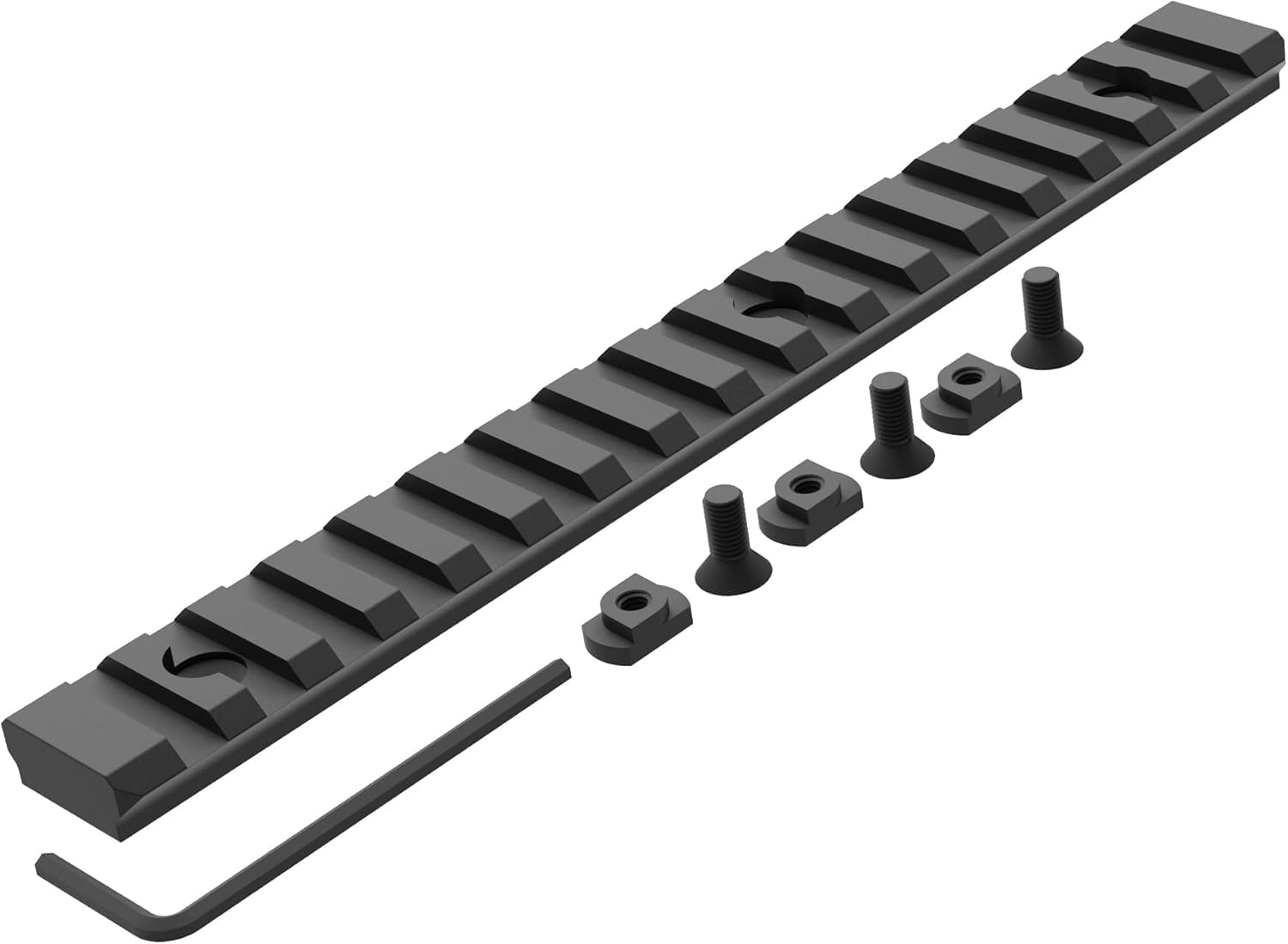 17 Slot Aluminum 7 Inch Long Mlok Picatinny Rail Mount, T-Nuts & Screws & Hex Wrench Included (MK17)