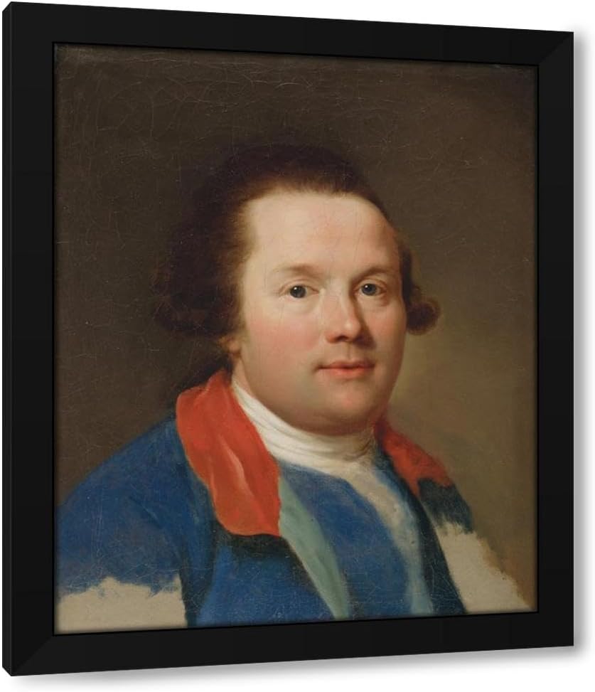 Anton Raphael Mengs 20x24 Black Modern Framed Art Print Titled: George, 3rd Earl Cowper (1738-1789)