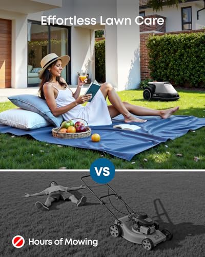 Image of eufy Robot Lawn Mower E15, Auto Mapping,Pure Vision Navigation, Wire Free RTK Free, Multi-Zone Management, AI 3D Obstacle Avoidance, GPS Anti-Theft, 0.2 Acres, 18 Slope, App Control