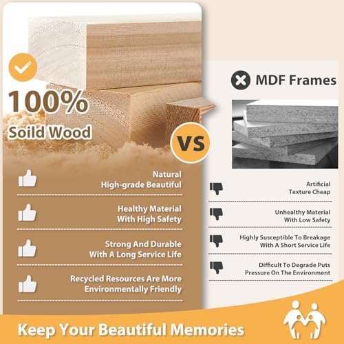 egofine 16x20 solid wood picture frame, made of solid wood covered by plexiglass 11x14/12x16 with mat 16x20 without mat, poster frame for wall mounting photo frame vertically or horizontally, black black 16x20