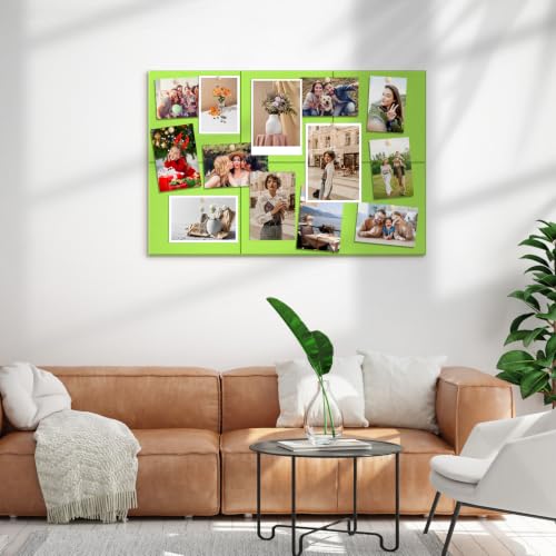 Image of MaxGear Large Cork Board for Wall 36 inch x 24 inch, Fruit Green Bulletin Board, 6 Pack Felt Wall Tiles with Pushpins, Cork Boards for Office Pin Board Tack Board Cork Boards