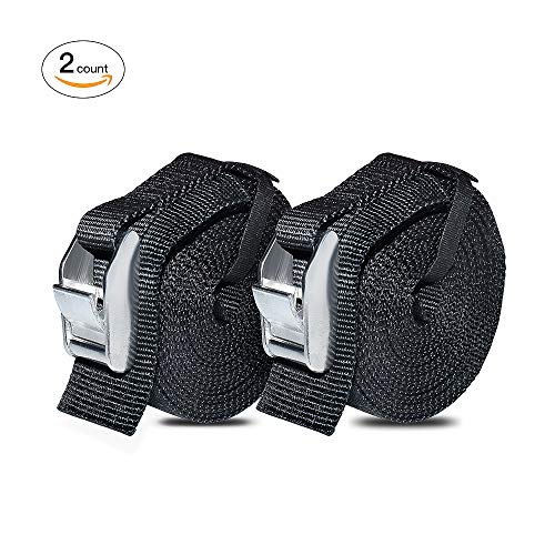 Premium Lashing Strap 1" X 13 Ft,Tie Down Straps With Heavy Duty Cam Buckle With Sturdy Pad Secure Straps Up To 1000 Lbs Capacity For Sup, Kayak, Surboard, Cargo, Trailer, Luggage And More, 2 Pcs/Set #TOP7
