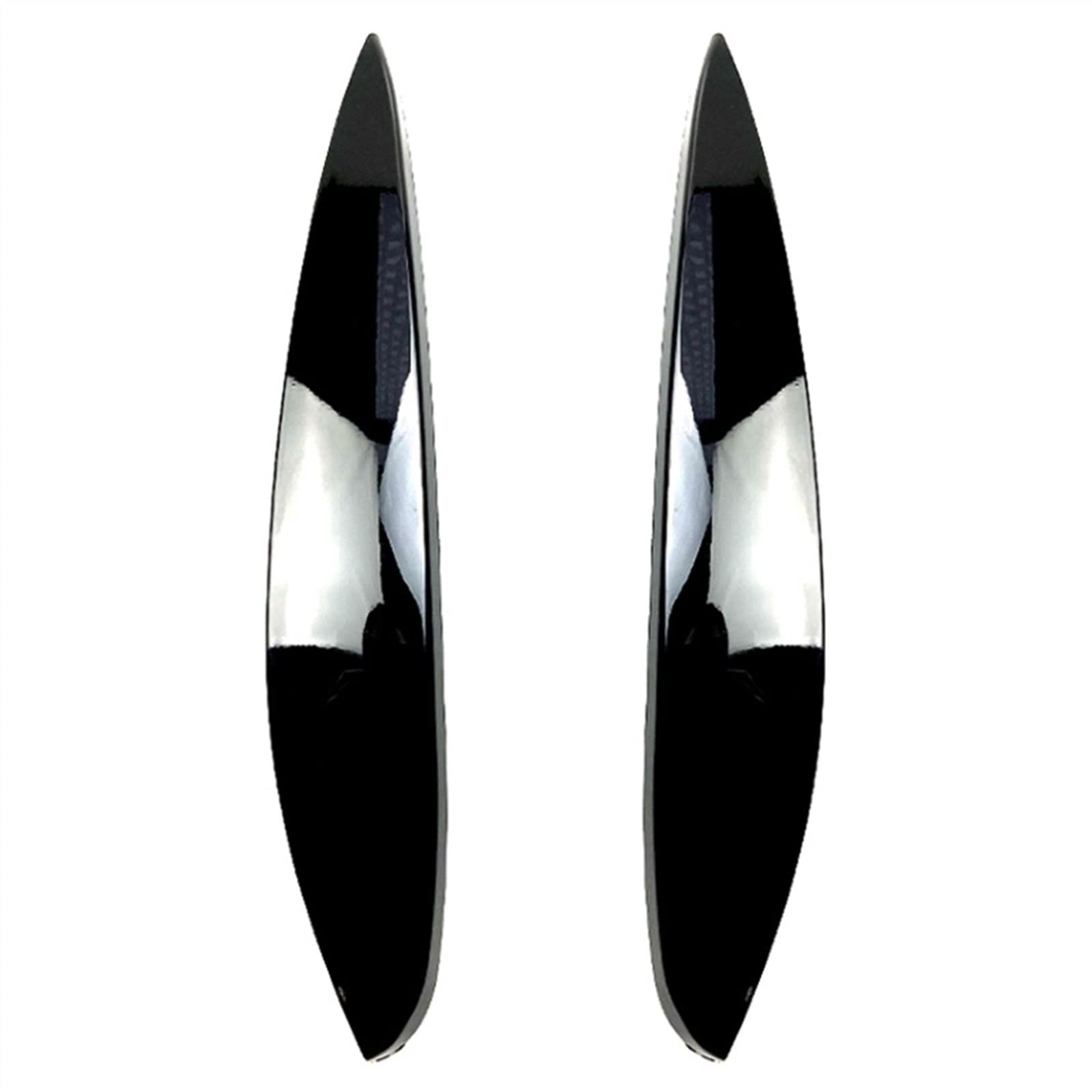 Car Modeling Headlight Eyebrows Eyelid Cover Sticker for Benz for Smart 453 for Fortwo for Forfour 2015-2020(Piano Black)