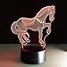 Produktbild LED 3D Nachtlicht USB-Kabel 7 Farben Visual Touch Lampe Jawell Kinder Nachttischlampen Kinder Nachtlicht Schreibtisch Schlafzimmer Dekoration Beleuchtung Pferd Bild