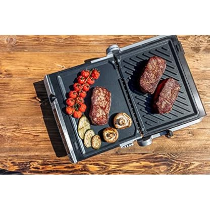 ETA Elektrische Kontaktgrill Torreo - 2000W, 6 Automatische Programme, Abnehmbare Temperatursonde, 2 Grillplatten mit… – Bild 3