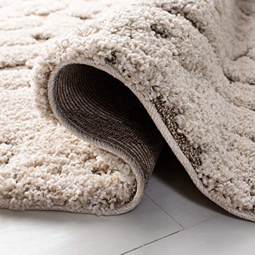 Tapete Redondo 200.66 cm Cream Beige Safavieh Shag miniatura 5