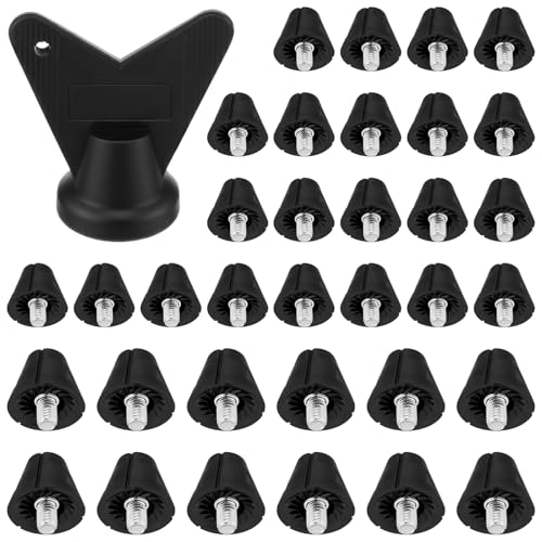Teyva Daily 37 Pcs Soccer Cleats Replacement Studs Plastic Football Cleat Spikes with Wrench Rugby...