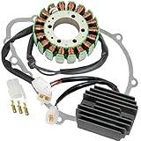 Caltric compatible with Stator Regulator Rectifier and Gasket Kawasaki Ninja ZX-6R ZX636 2005 2006