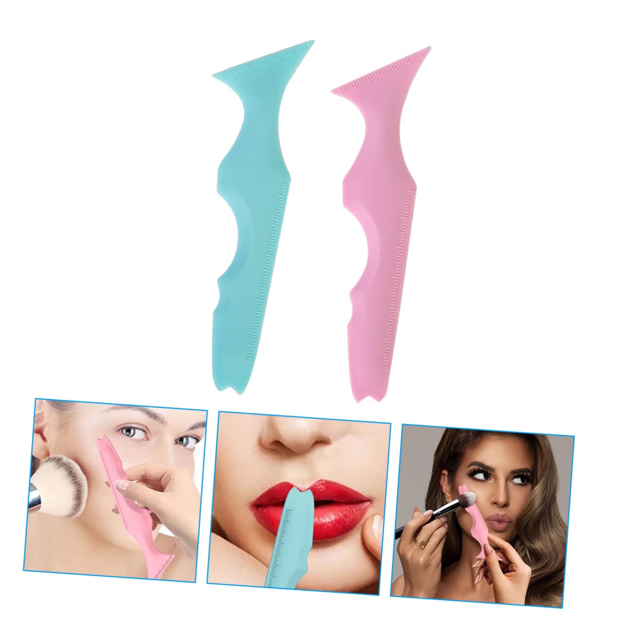 MAGICLULU 5 Set Di Stencil Per Il Trucco Eyeliner Ombretto E Guide Per Sopracciglia Modelli in Silicone Resistenti Facile Applicazione Per La Bellezza Quotidiana 2 Pezzi*5