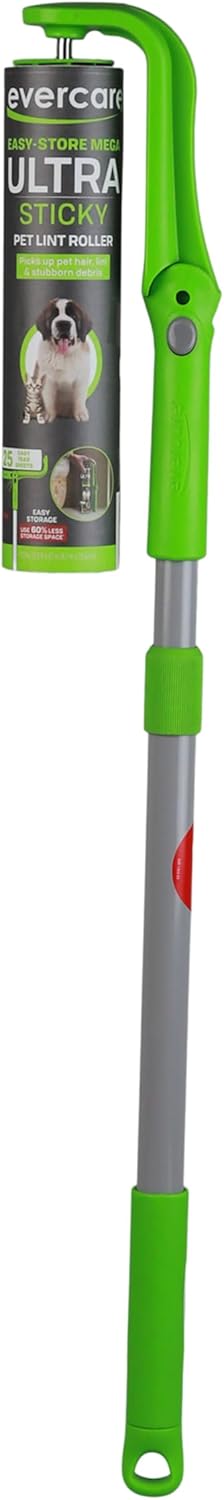 Evercare Easy-Store Mega 25 Layer Extended Handle Pet Lint Roller Extended Handle 25 Sheet